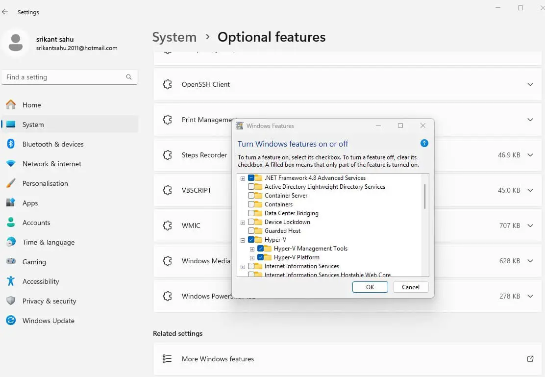 How to Enable Hyper-V via Settings App