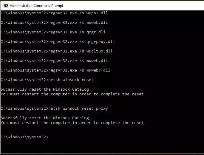 reset network configuration