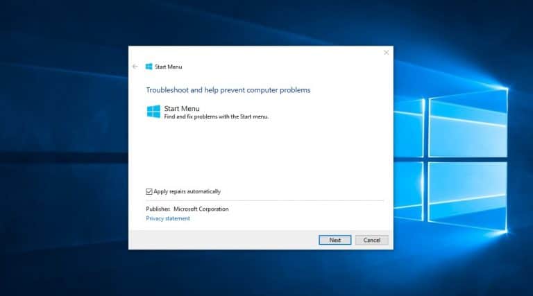 Fix Windows 10 Start Menu Problems Using Dedicated Troubleshooter