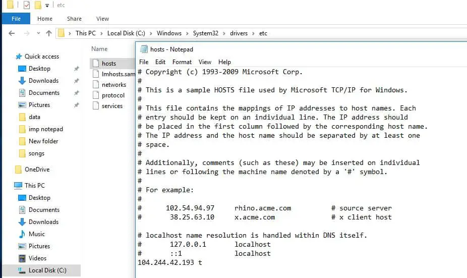 Create Website Shortcuts using Host file