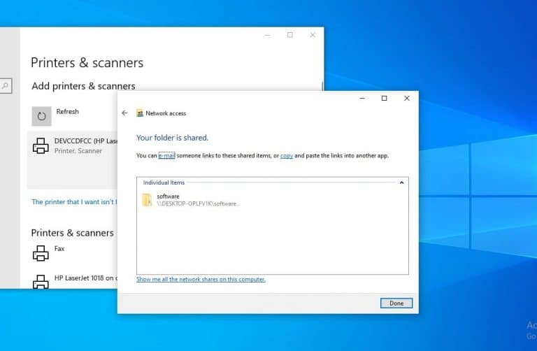 How to Share Files and Printers Between Two Windows 10 Computers