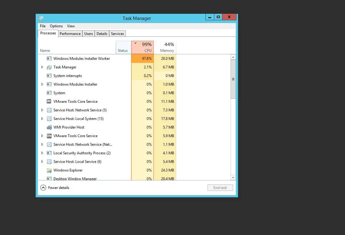Windows Modules Installer Worker High CPU Usage