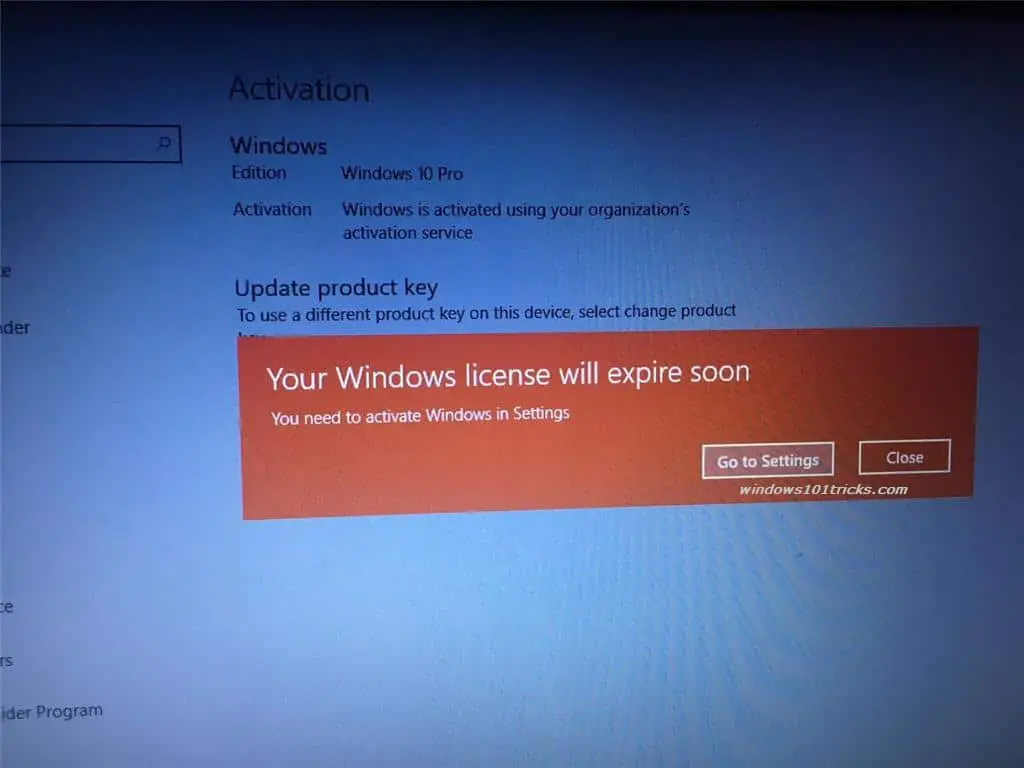 Your Windows License Will Expire Soon