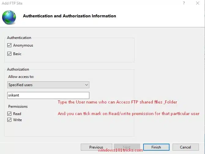 Authentication and Authorization setup