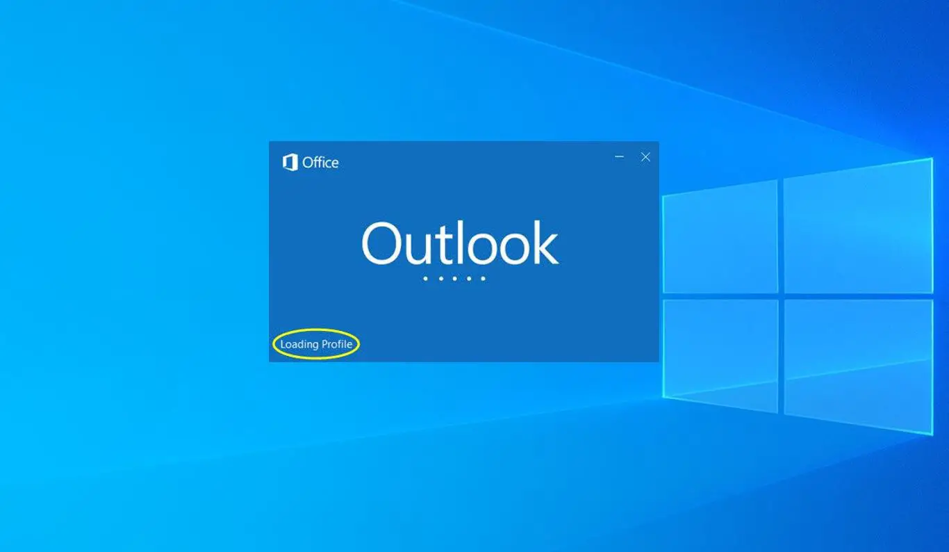 Outlook stuck loading profile