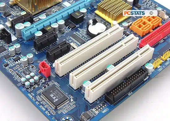 PCI slots on motherboard
