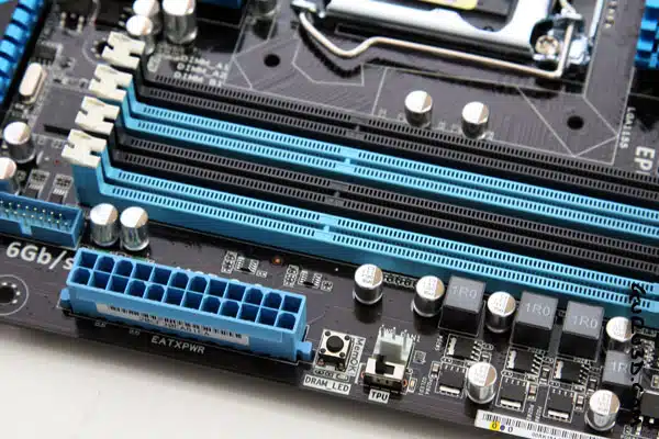 RAM slots on motherboard