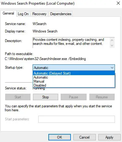 windows search service