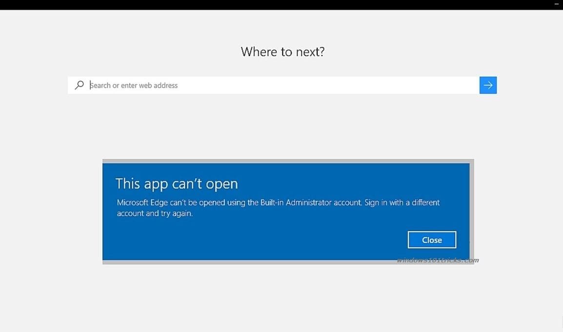 App Cant open Windows 10