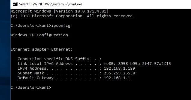 change printer ip address