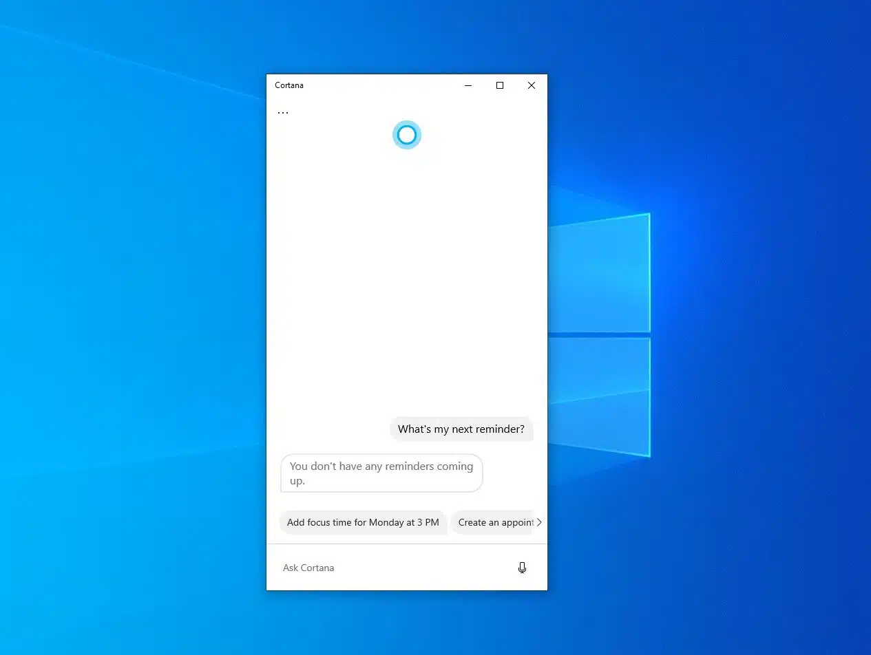 Cortana Windows 10