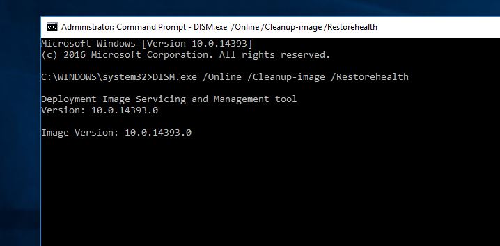 DISM restore health command