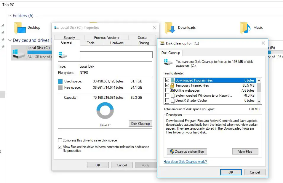 Disk cleanup windows 10