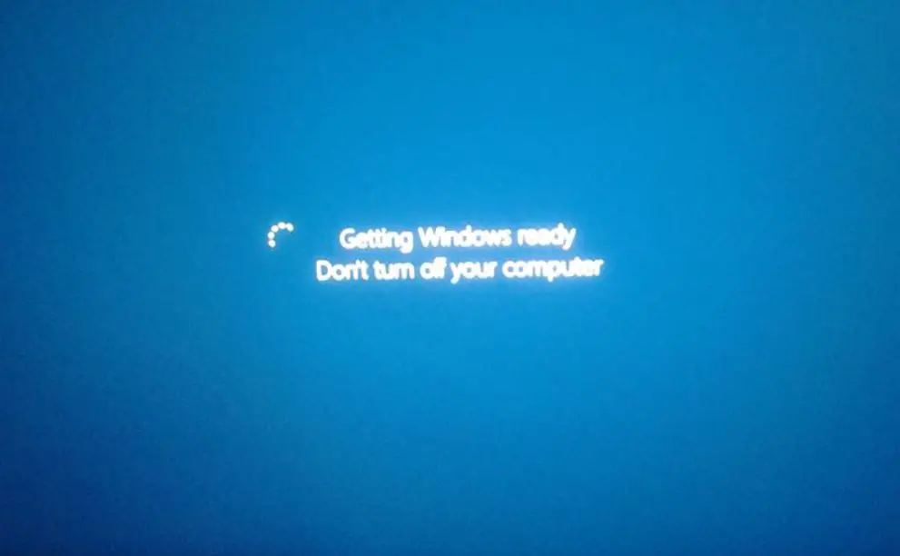 Getting Windows ready, Don't turn off your computer