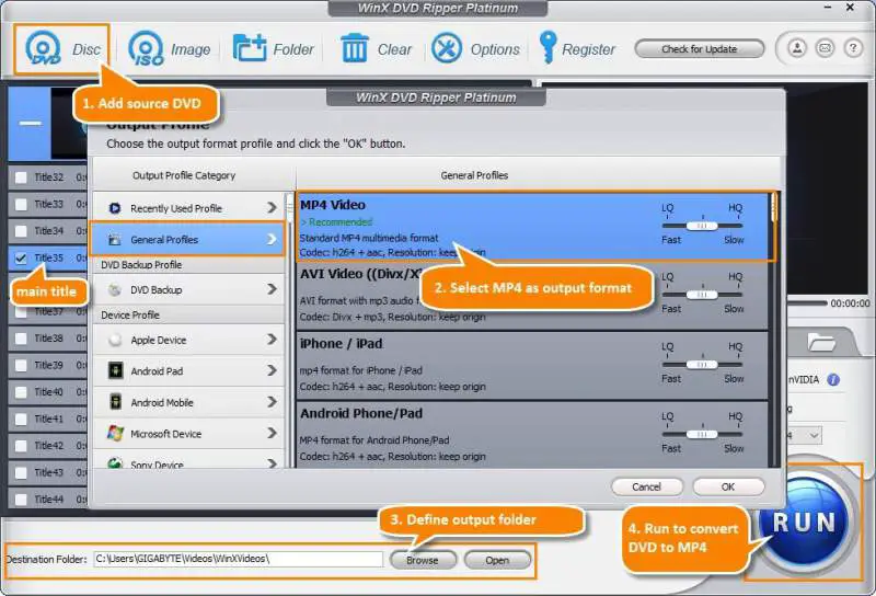 Rip DVD Using WinX DVD Ripper Platinum