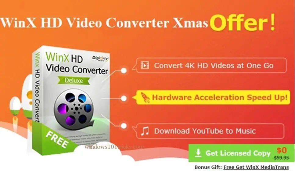WinX HD Video Converter Xmas Offer