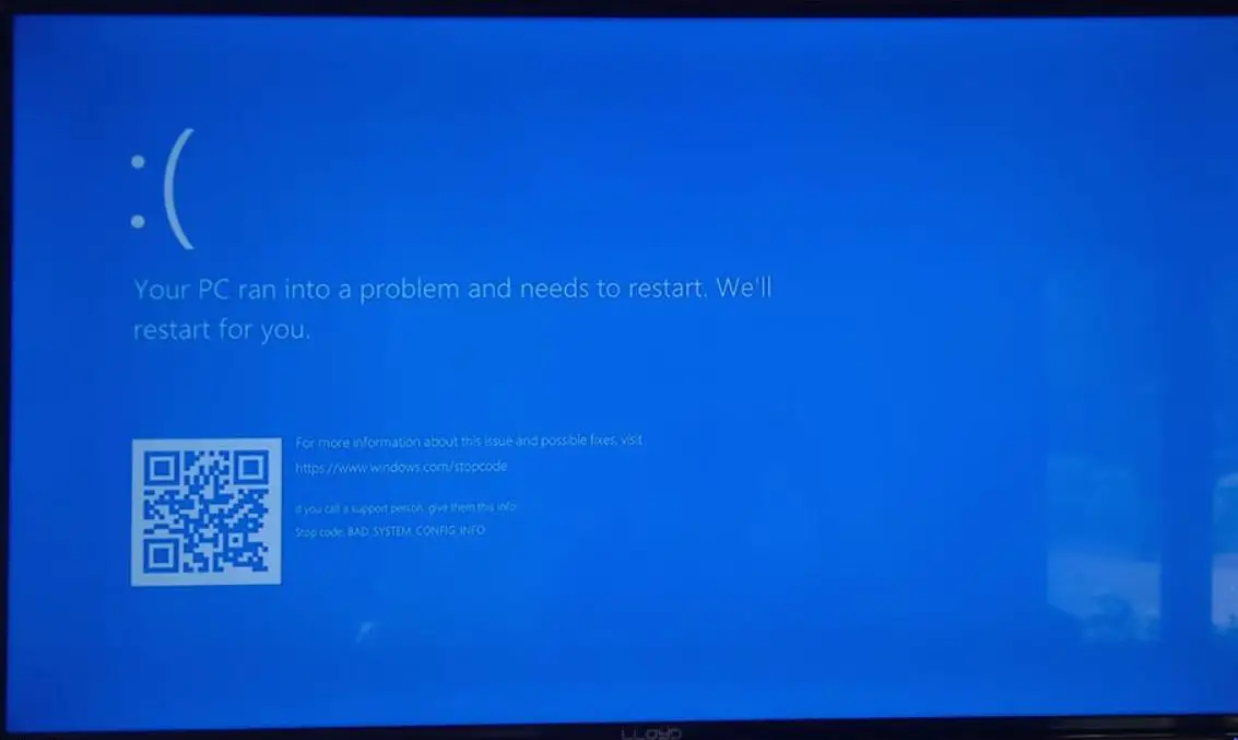 Windows 10 Blue screen error