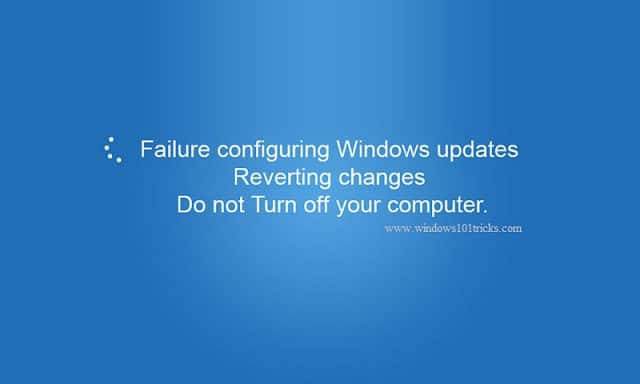 Windows update reverting changes