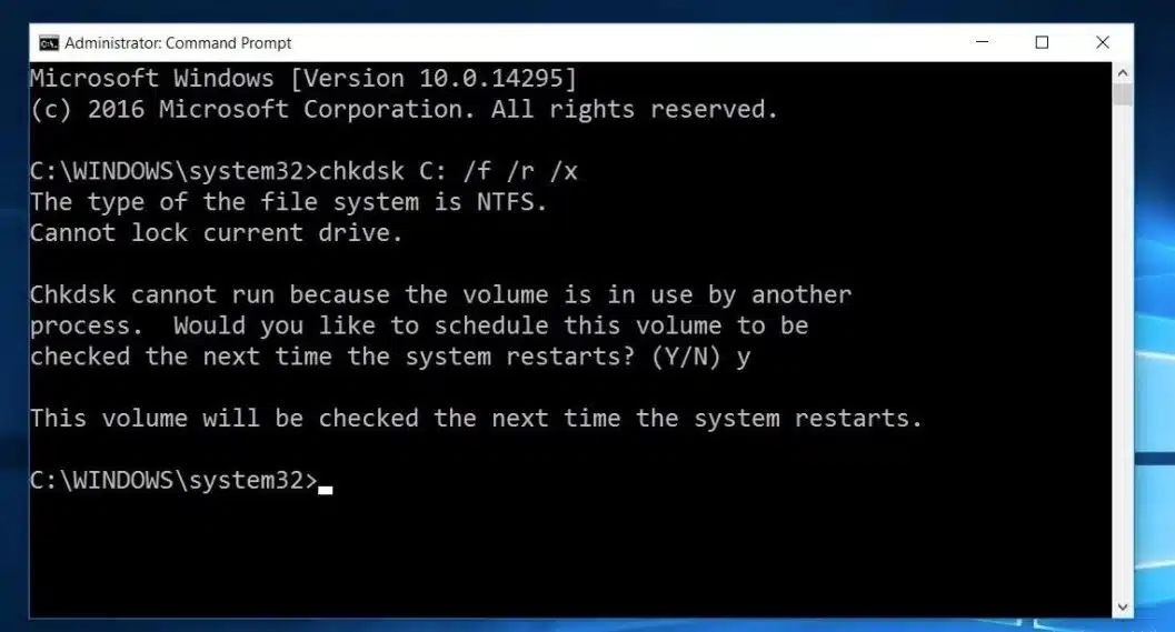 check disk for errors windows 10