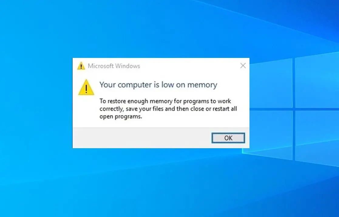 low memory windows 10