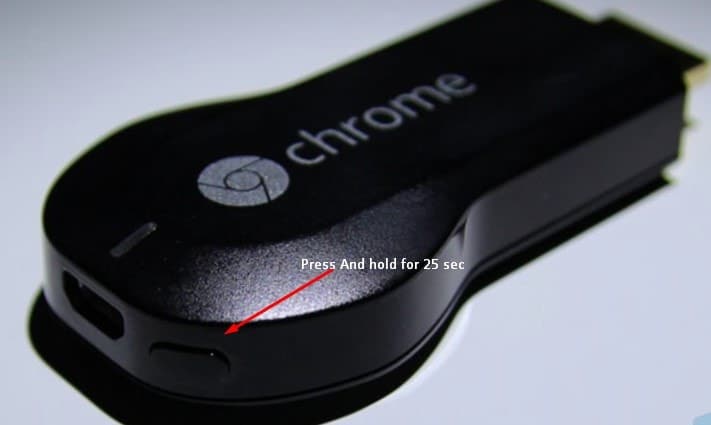 reset chromecast device