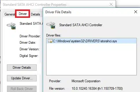 AHCI driver (StorAHCL.sys)