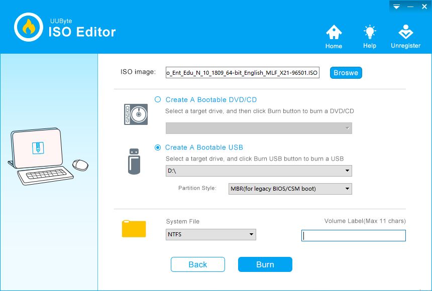 Create Windows 10 bootable USB with UUByte