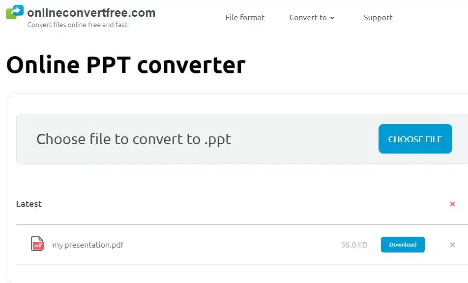 Download Converted PDF file