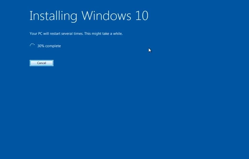 Installing windows 10