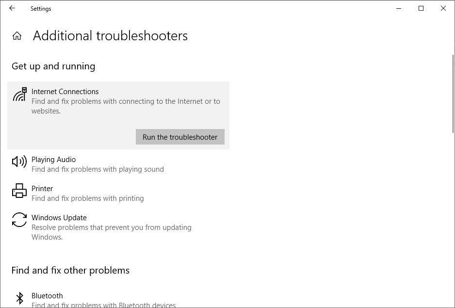 Troubleshoot Internet connection-min