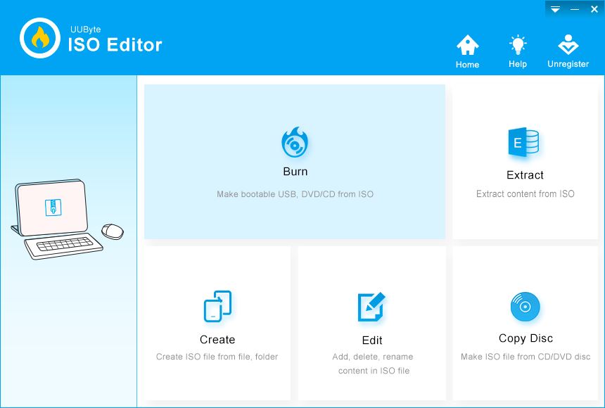 UUByte ISO Editor UI