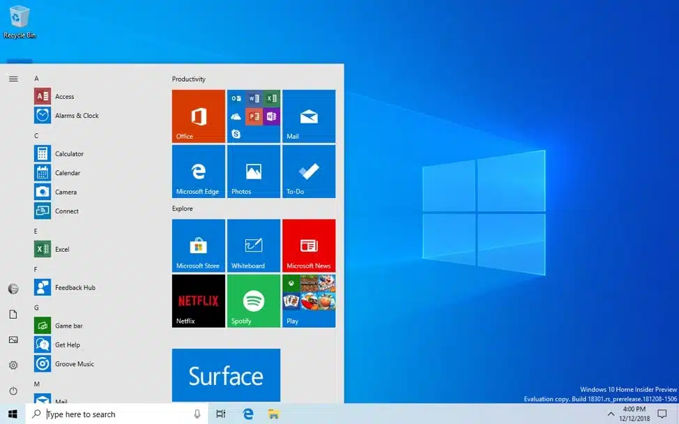Windows 10 Version 1903 Features