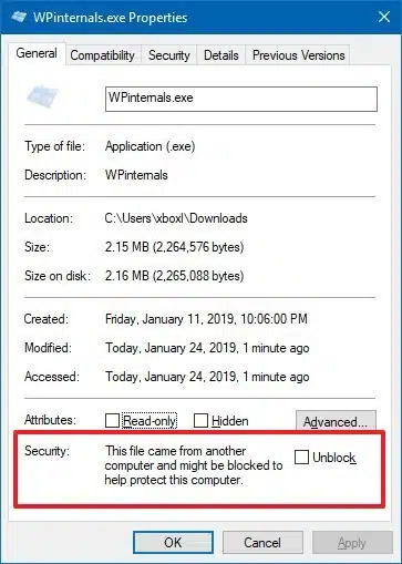 bypass SmartScreen on Windows 10