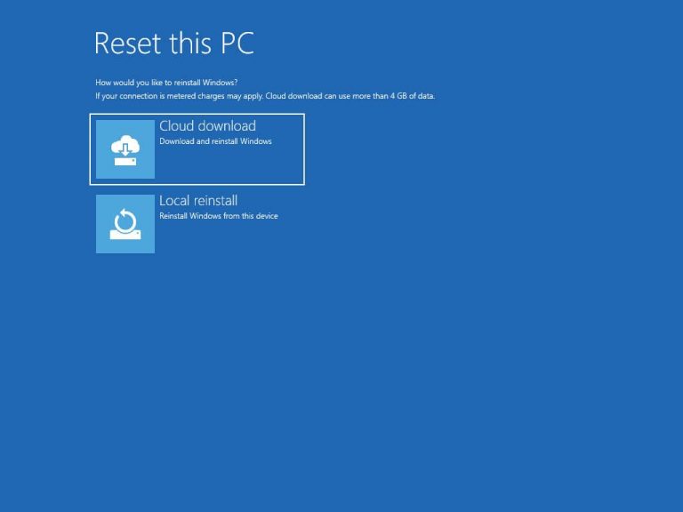 How to use Windows 10’s Cloud Download Recovery Feature?