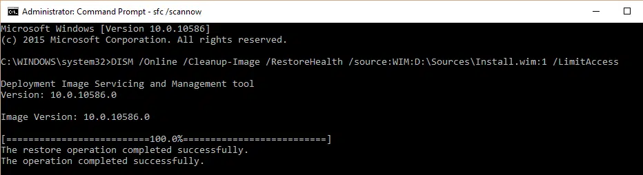 dism source file repair command
