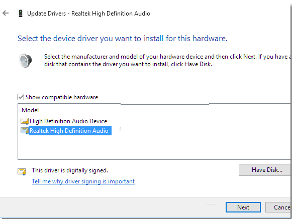 install realtek audio driver