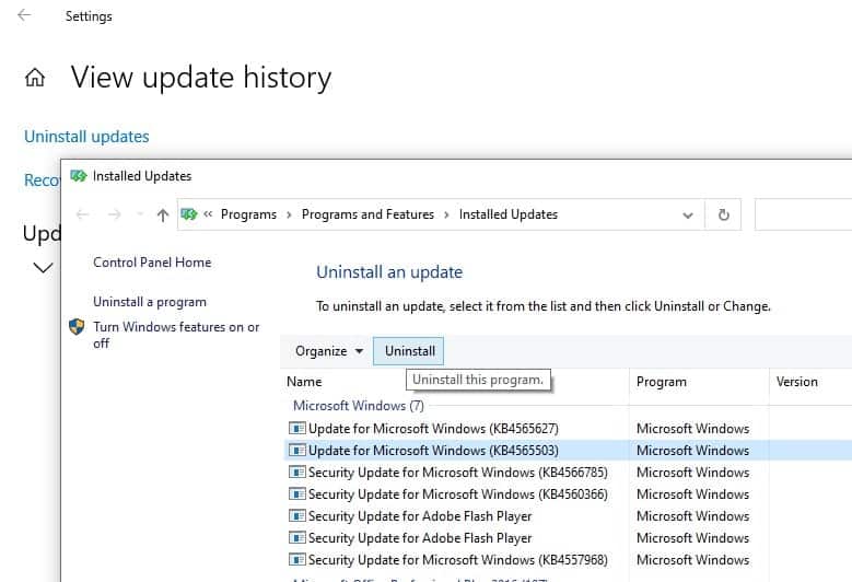 How to Temporarily prevent a windows update from installing on windows 10 - 57