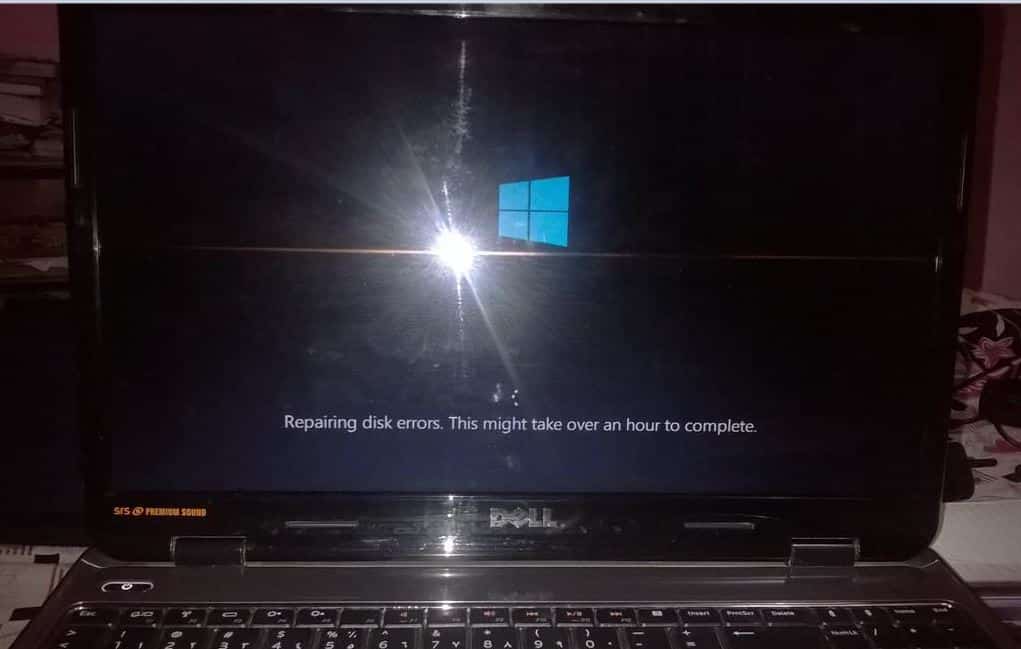 repairing disk errors this might take an hour' loop on windows 10