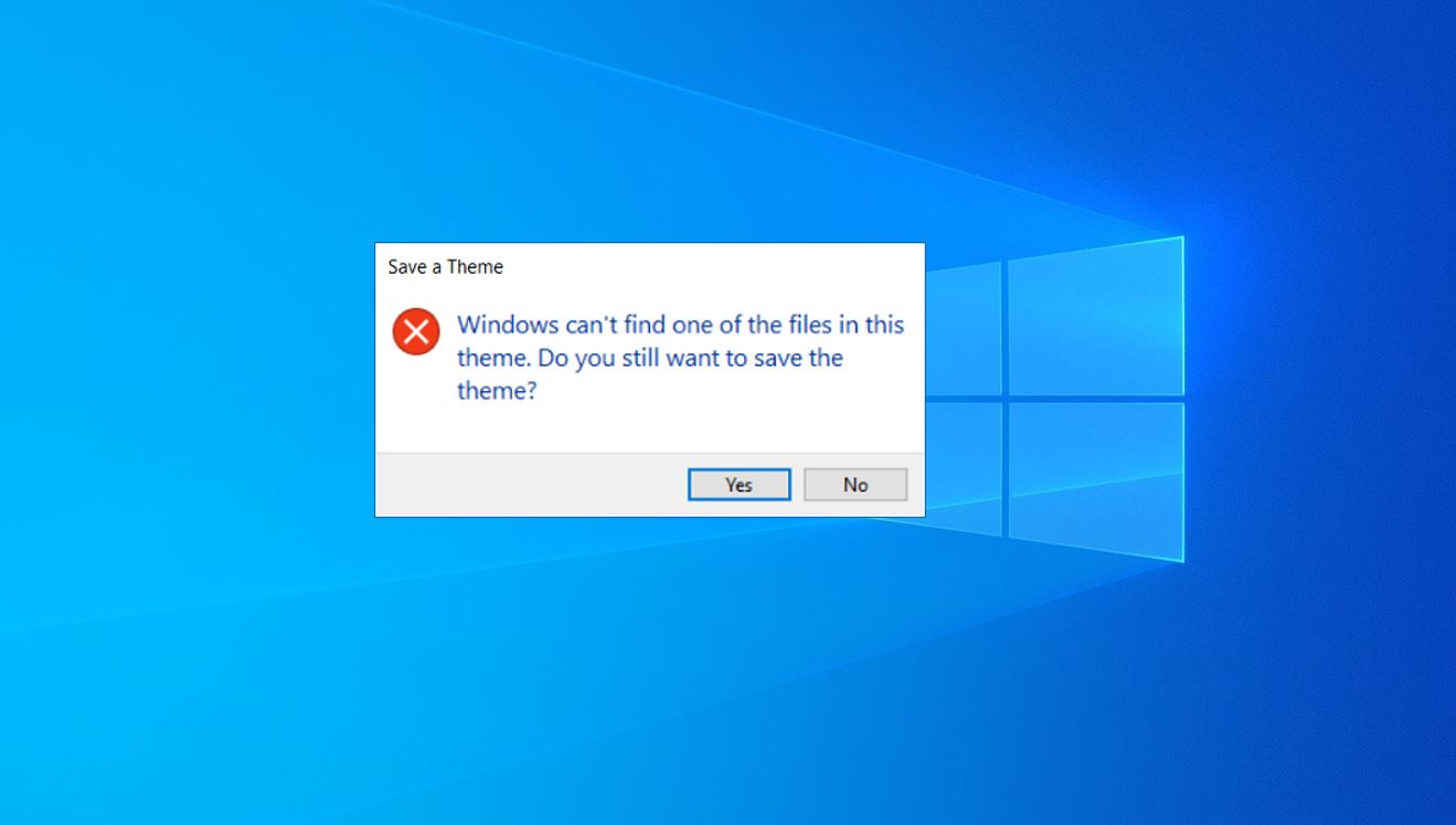Windows can’t find one of the files in this theme