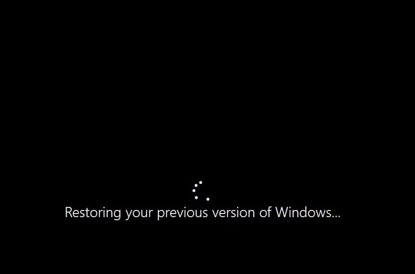 restore previous version windows 10