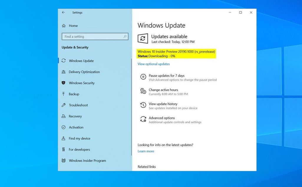 Windows 10 Build 190 Out For The Dev Channel With Sound And Search Improvements