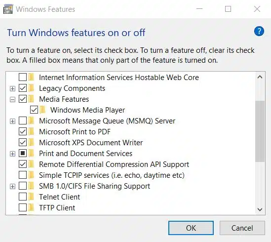 Windows Media Player feature