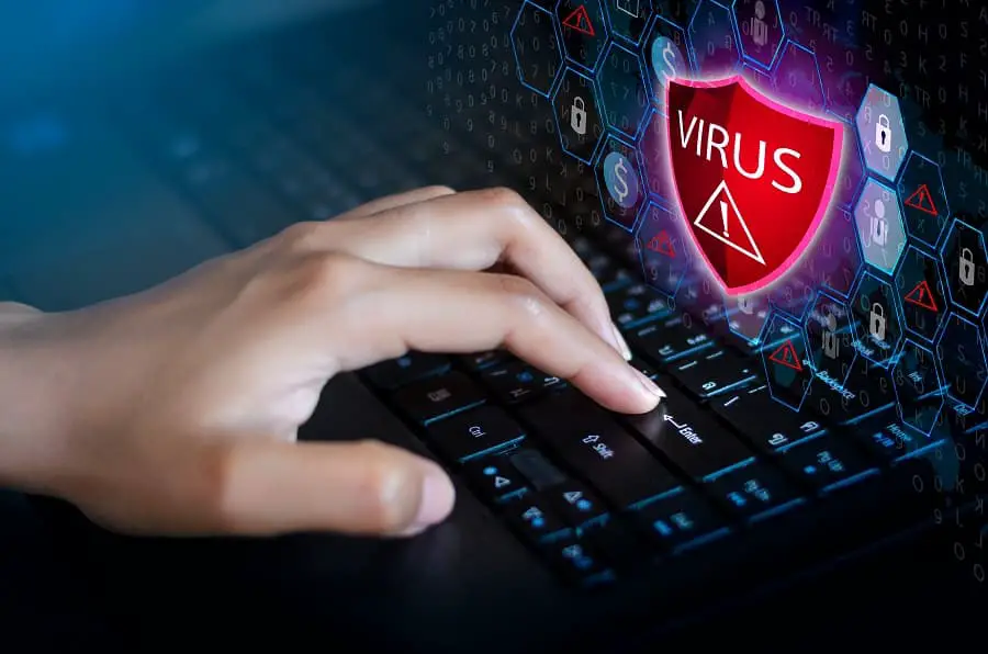 virus malware alert laptop windows 10