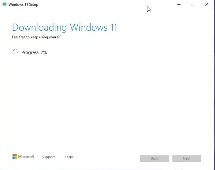 Downloading windows 11