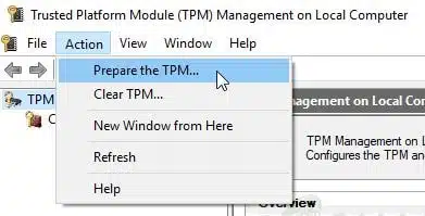 Prepare the TPM