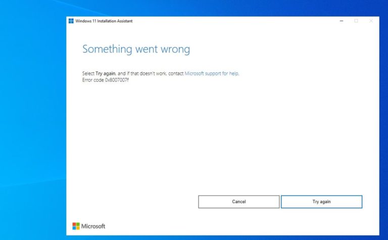 Solved: Error 0x8007007f when using Windows 11 Installation Assistant