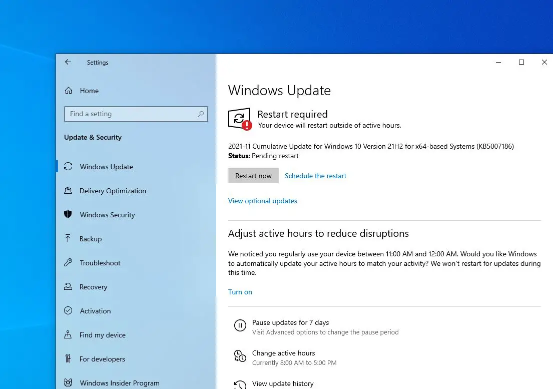 windows 10 update 