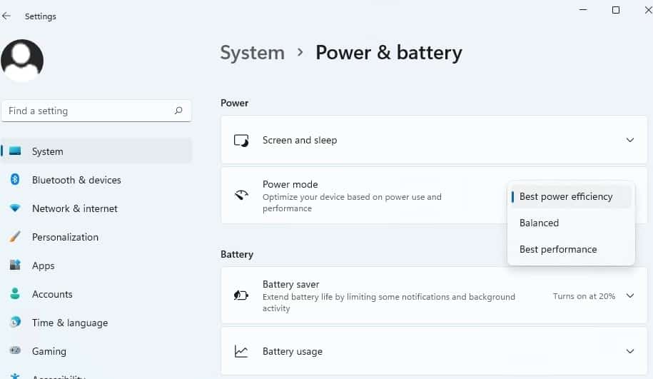 Best power efficiency