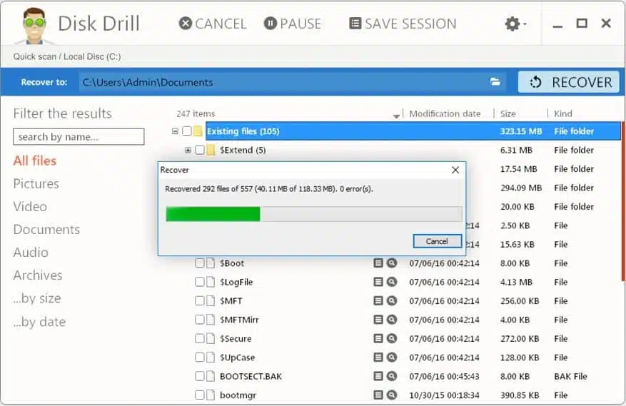 Disk Drill data recovery