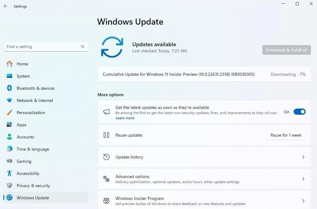Windows 11 build 22631.2338